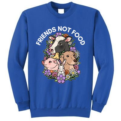 Funny Vegan Christmas Plant Based Xmas Friends Not Food Great Gift Sweatshirt