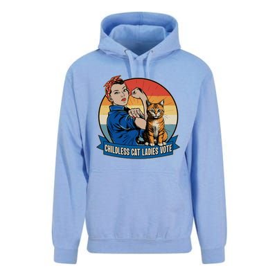 Funny Vintage Childless Cat Ladies Vote Kamala Harris 2024 Election Unisex Surf Hoodie