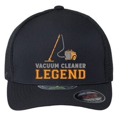 Funny Vacuum Cleaner Legend Housekeeping Hoover Cleaning Flexfit Unipanel Trucker Cap