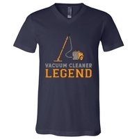 Funny Vacuum Cleaner Legend Housekeeping Hoover Cleaning V-Neck T-Shirt