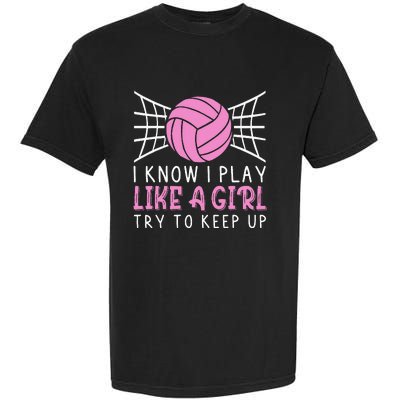 Funny Volleyball Design For Women Volleyball Player Garment-Dyed Heavyweight T-Shirt