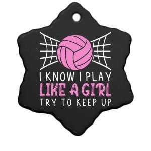 Funny Volleyball Design For Women Volleyball Player Ceramic Star Ornament