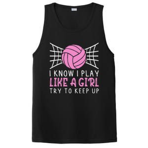 Funny Volleyball Design For Women Volleyball Player PosiCharge Competitor Tank