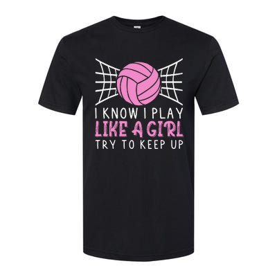 Funny Volleyball Design For Women Volleyball Player Softstyle CVC T-Shirt