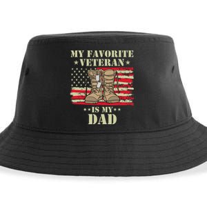 Father Veterans Day My Favorite Veteran Is My Dad Proud Sustainable Bucket Hat