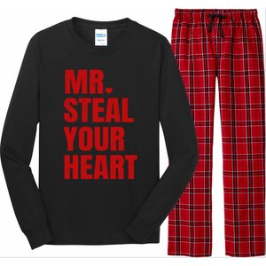 Funny Valentines Day Mr Steal Your Heart Gift Long Sleeve Pajama Set