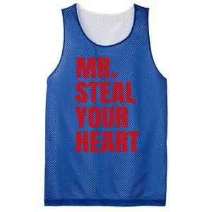 Funny Valentines Day Mr Steal Your Heart Gift Mesh Reversible Basketball Jersey Tank