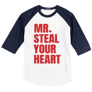 Funny Valentines Day Mr Steal Your Heart Gift Baseball Sleeve Shirt