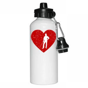 Fencing Valentine Day Gift For Fencing Lover Heart Cute Gift Aluminum Water Bottle