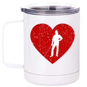 Fencing Valentine Day Gift For Fencing Lover Heart Cute Gift 12 oz Stainless Steel Tumbler Cup