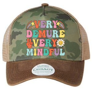 Funny Very Demure Very Mindful Trend Demure & Mindful Legacy Tie Dye Trucker Hat