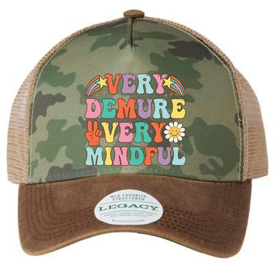 Funny Very Demure Very Mindful Trend Demure & Mindful Legacy Tie Dye Trucker Hat