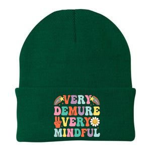 Funny Very Demure Very Mindful Trend Demure & Mindful Knit Cap Winter Beanie