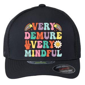 Funny Very Demure Very Mindful Trend Demure & Mindful Flexfit Unipanel Trucker Cap