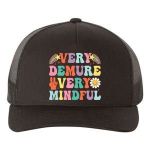 Funny Very Demure Very Mindful Trend Demure & Mindful Yupoong Adult 5-Panel Trucker Hat