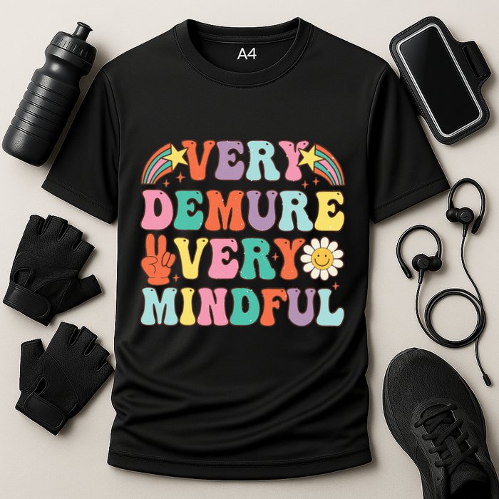 Funny Very Demure Very Mindful Trend Demure & Mindful Cooling Performance Crew T-Shirt