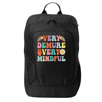 Funny Very Demure Very Mindful Trend Demure & Mindful City Backpack