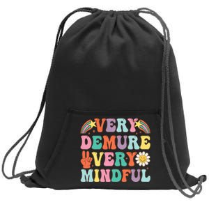 Funny Very Demure Very Mindful Trend Demure & Mindful Sweatshirt Cinch Pack Bag