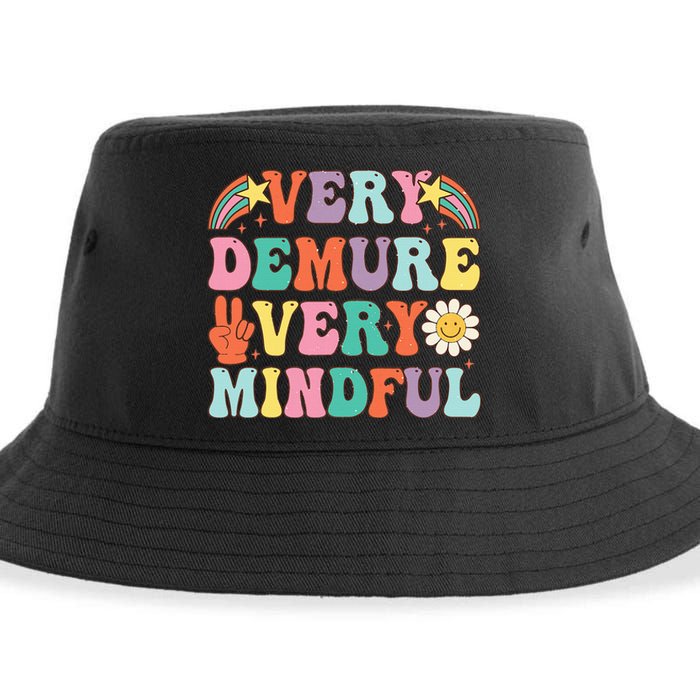 Funny Very Demure Very Mindful Trend Demure & Mindful Sustainable Bucket Hat