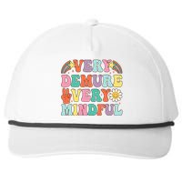 Funny Very Demure Very Mindful Trend Demure & Mindful Snapback Five-Panel Rope Hat