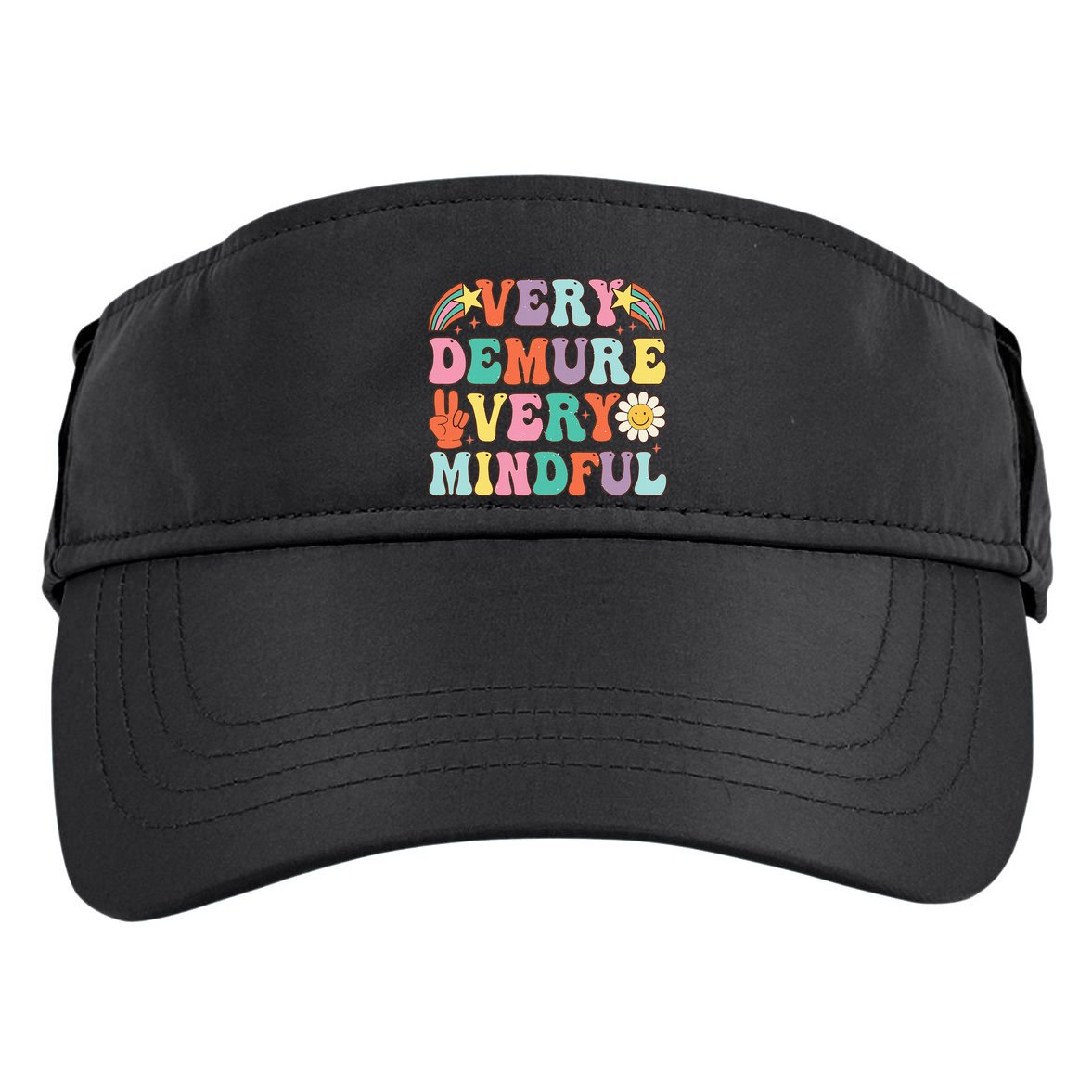 Funny Very Demure Very Mindful Trend Demure & Mindful Adult Drive Performance Visor