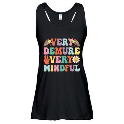 Funny Very Demure Very Mindful Trend Demure & Mindful Ladies Essential Flowy Tank