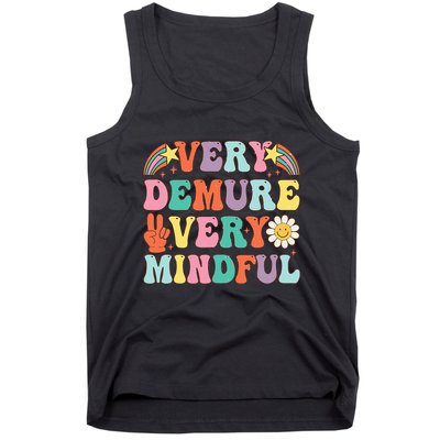 Funny Very Demure Very Mindful Trend Demure & Mindful Tank Top