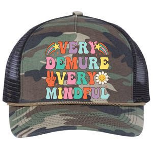 Funny Very Demure Very Mindful Trend Demure & Mindful Retro Rope Trucker Hat Cap