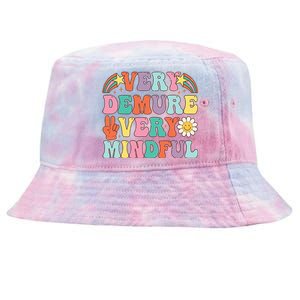 Funny Very Demure Very Mindful Trend Demure & Mindful Tie-Dyed Bucket Hat