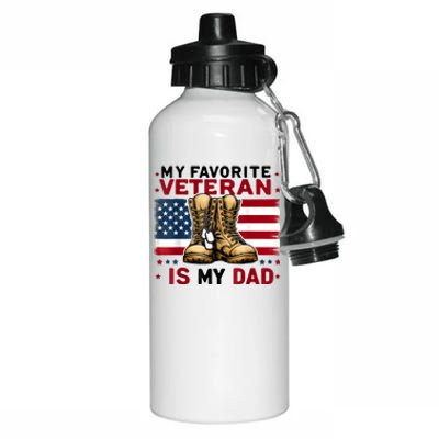 Father Veterans Day My Favorite Veteran Is My Dad For Aluminum Water Bottle