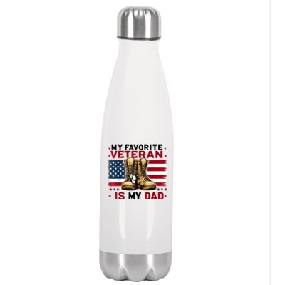 Father Veterans Day My Favorite Veteran Is My Dad For Stainless Steel Insulated Water Bottle