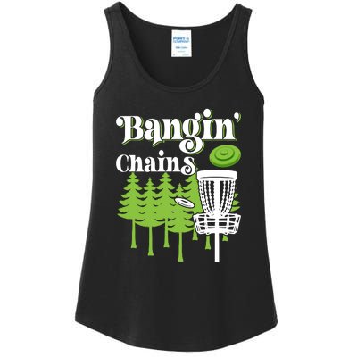 Funny Vintage Disc Golf Bangin' Chains Ladies Essential Tank