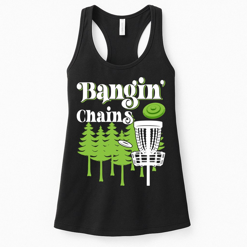 Funny Vintage Disc Golf Bangin' Chains Womens Tank Top