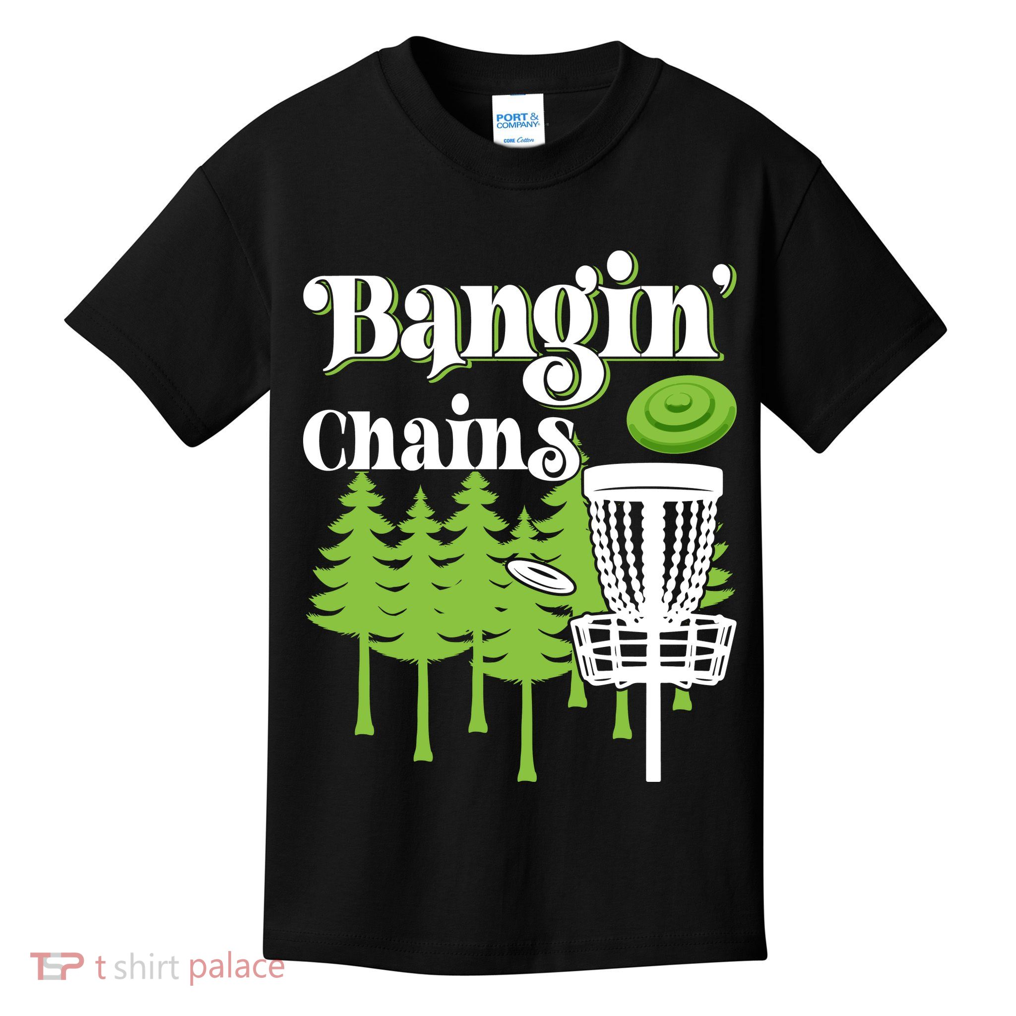 Funny Vintage Disc Golf Bangin' Chains Kids T-Shirt