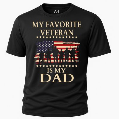 Father Veterans Day My Favorite Veteran Is My Dad Proud Kids Cooling Performance Crew T-Shirt