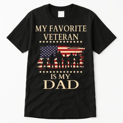 Father Veterans Day My Favorite Veteran Is My Dad Proud Kids Tall T-Shirt