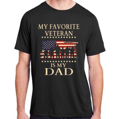 Father Veterans Day My Favorite Veteran Is My Dad Proud Kids Adult ChromaSoft Performance T-Shirt