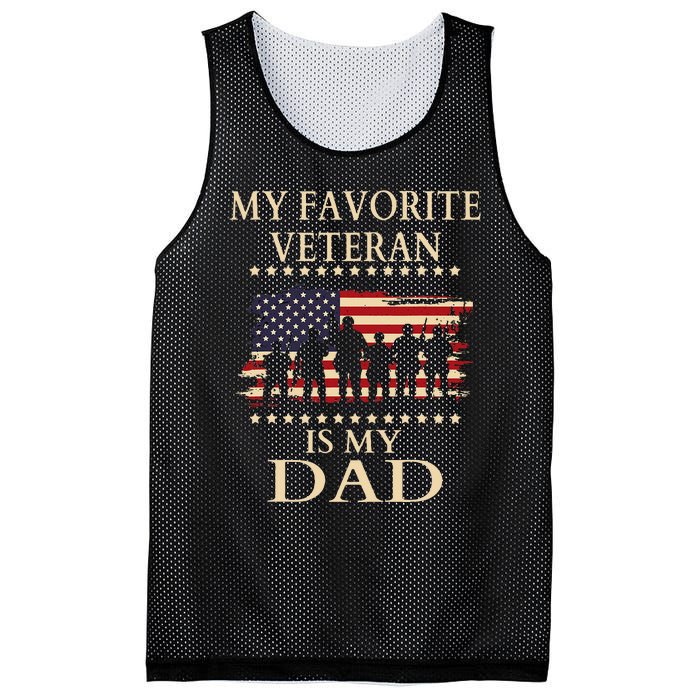 Father Veterans Day My Favorite Veteran Is My Dad Proud Kids Mesh Reversible Basketball Jersey Tank