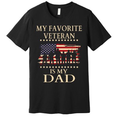 Father Veterans Day My Favorite Veteran Is My Dad Proud Kids Premium T-Shirt