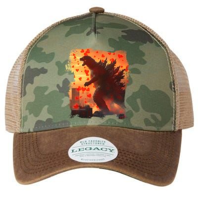 Funny Valentines Day Japanese Kaiju Monster Legacy Tie Dye Trucker Hat