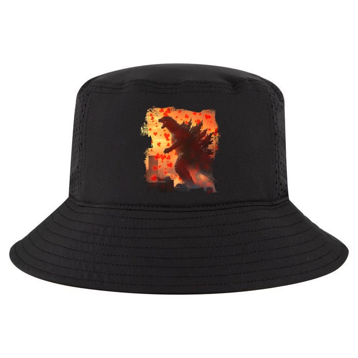 Funny Valentines Day Japanese Kaiju Monster Cool Comfort Performance Bucket Hat