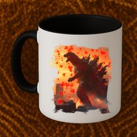 Funny Valentines Day Japanese Kaiju Monster Mug