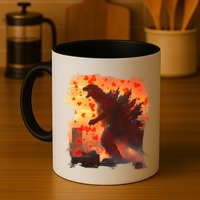 Funny Valentines Day Japanese Kaiju Monster Mug