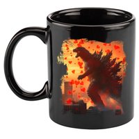 Funny Valentines Day Japanese Kaiju Monster 11oz C Handle Ceramic Mug