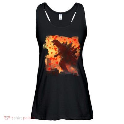 Funny Valentines Day Japanese Kaiju Monster Ladies Essential Flowy Tank