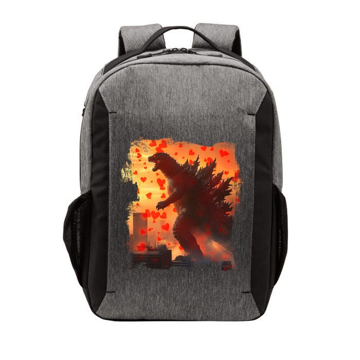 Funny Valentines Day Japanese Kaiju Monster Vector Backpack