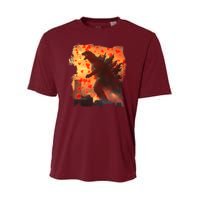 Funny Valentines Day Japanese Kaiju Monster Youth Performance Sprint T-Shirt