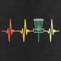 Funny Vintage Disc Golf Retro Heartbeat Disc Golf Beanie