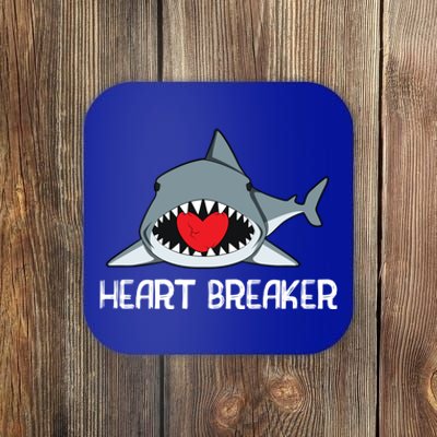 Funny Valentines Day Shark Heart Breaker Cool Gift Coaster