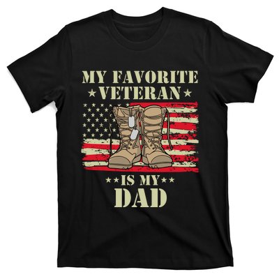 Father Veterans Day My Favorite Veteran Is My Dad Proud Kids T-Shirt